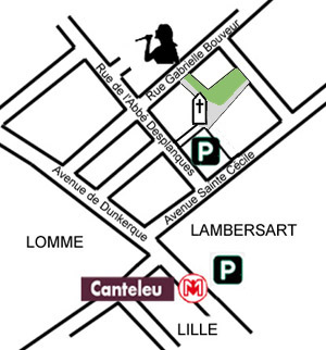 Plan depuis la station Canteleu
